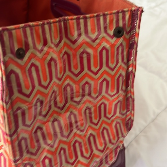 Steve Madden plastic lined tote hood condition no rips tears holes. - Picture 5 of 6